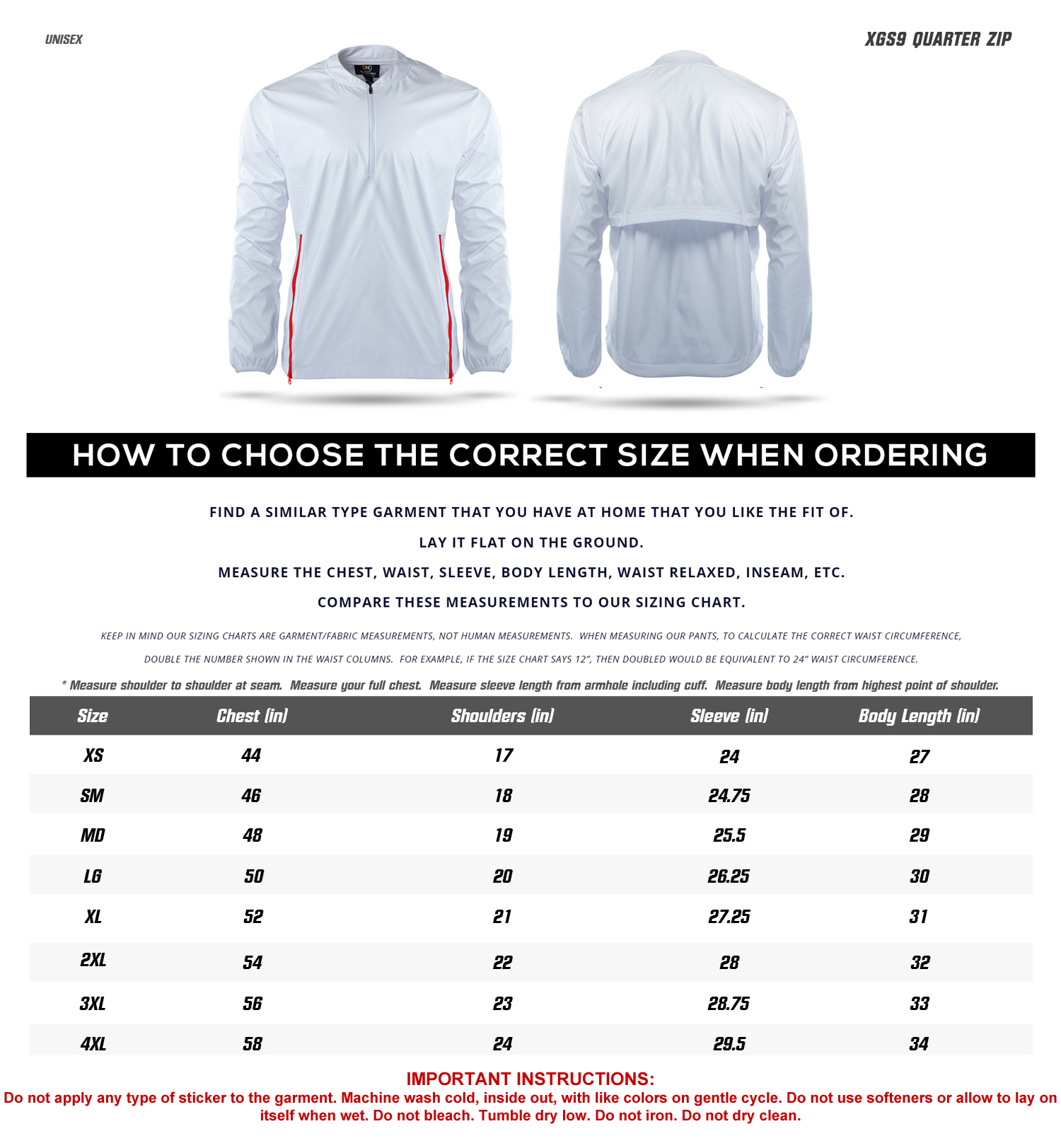 XGS9 Quarter Zip (Unisex) | X-Grain Sportswear